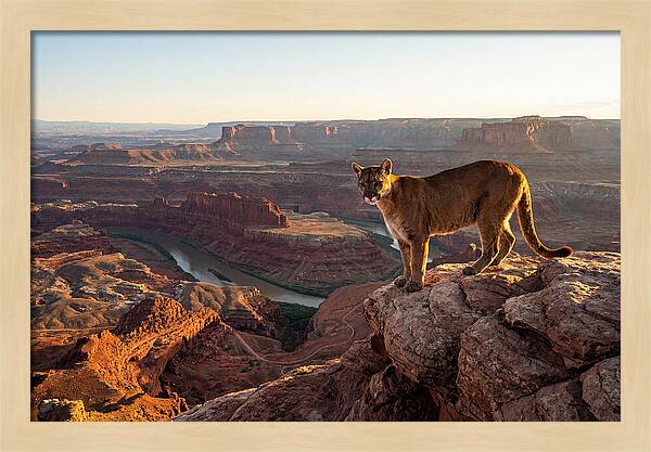 Mountain Lion On Rocky Ledge