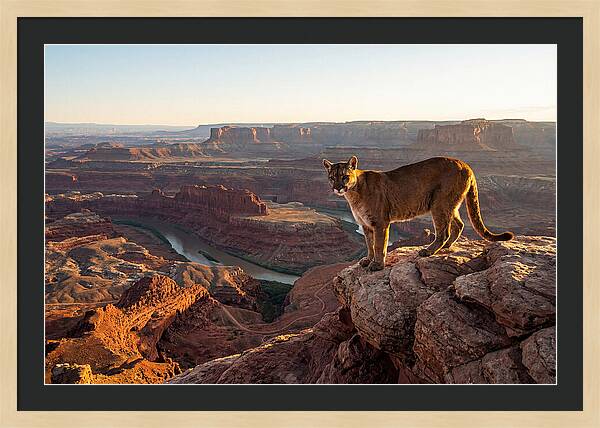Mountain Lion On Rocky Ledge