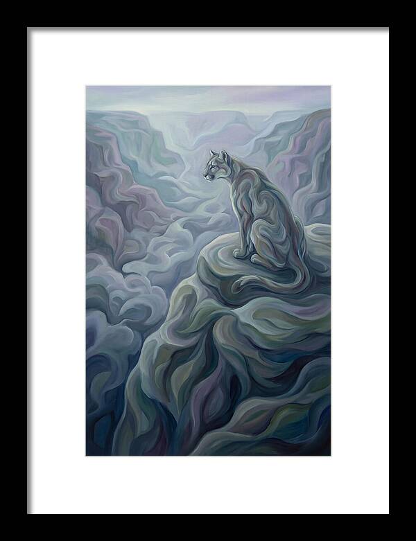 Mountain Lion Overlooking Vast Landscape