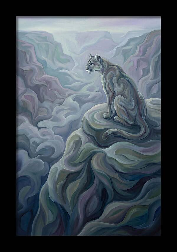 Mountain Lion Overlooking Vast Landscape