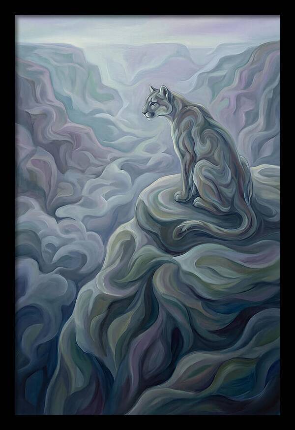 Mountain Lion Overlooking Vast Landscape