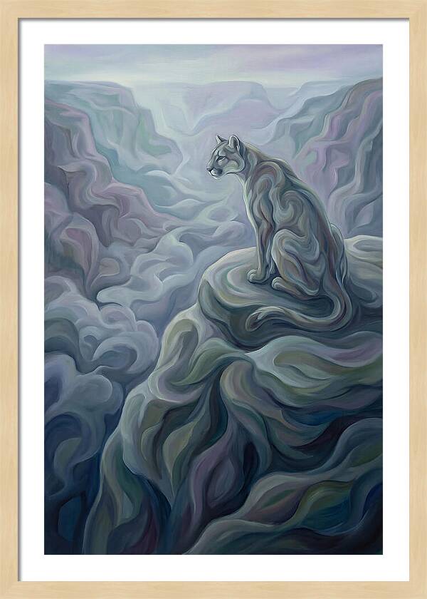 Mountain Lion Overlooking Vast Landscape