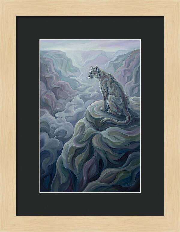 Mountain Lion Overlooking Vast Landscape