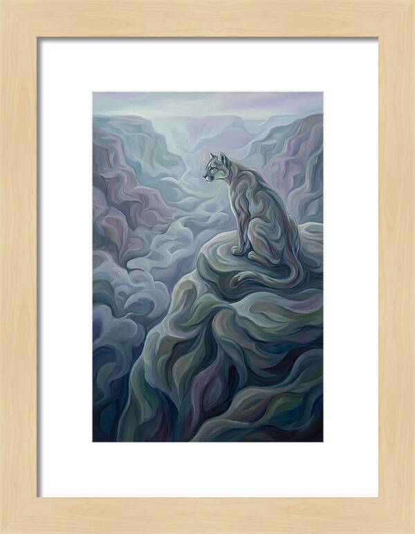 Mountain Lion Overlooking Vast Landscape
