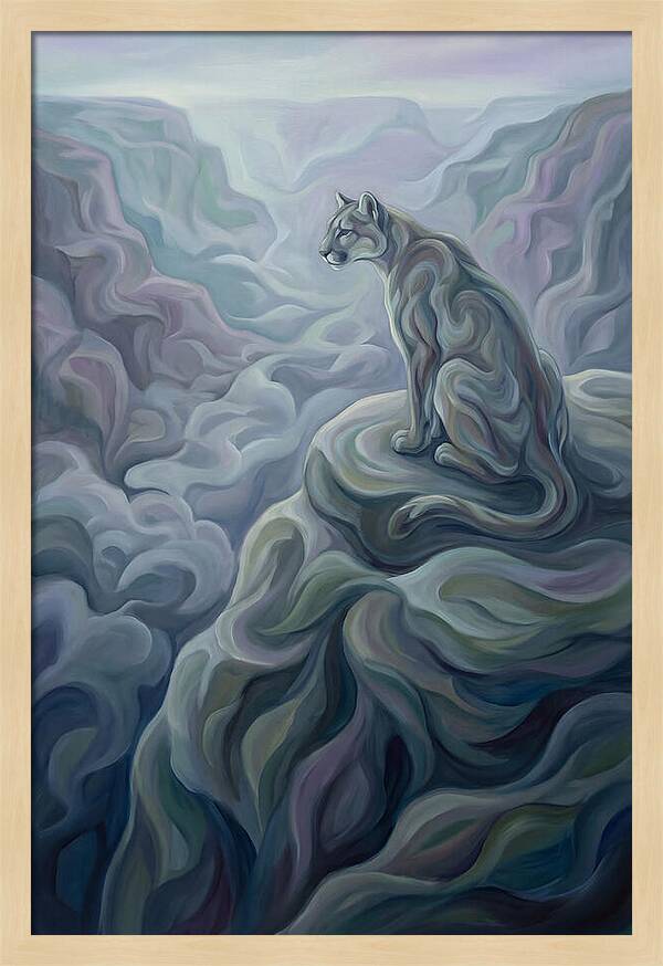 Mountain Lion Overlooking Vast Landscape