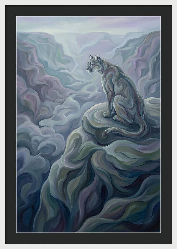 Mountain Lion Overlooking Vast Landscape