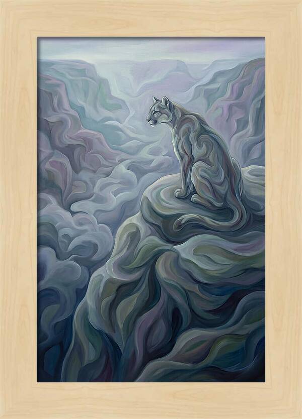 Mountain Lion Overlooking Vast Landscape