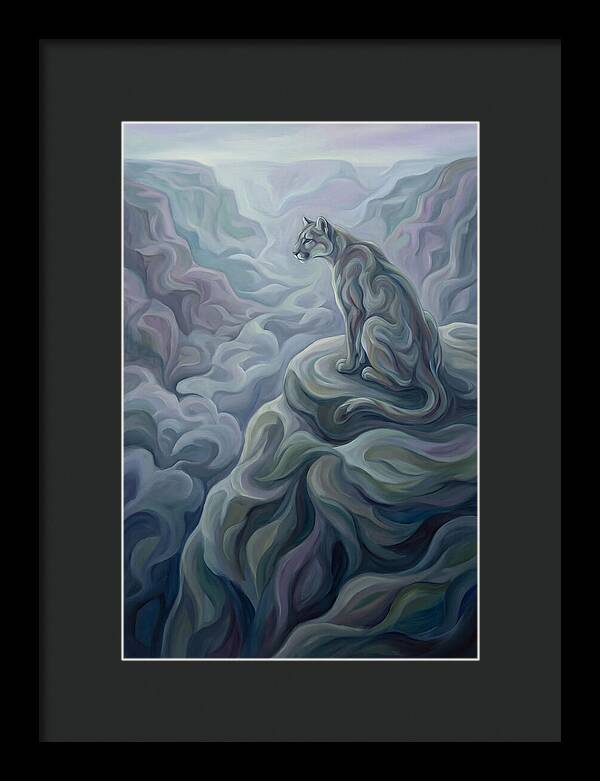 Mountain Lion Overlooking Vast Landscape