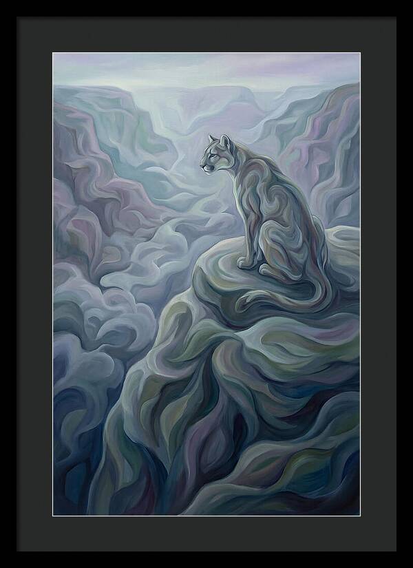 Mountain Lion Overlooking Vast Landscape