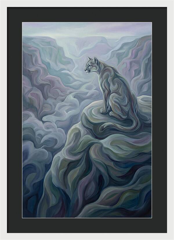 Mountain Lion Overlooking Vast Landscape