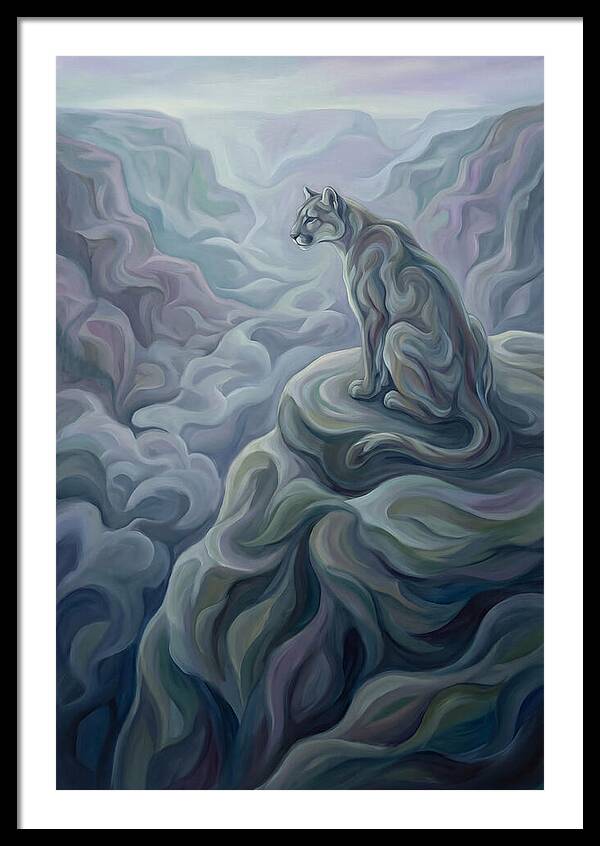 Mountain Lion Overlooking Vast Landscape