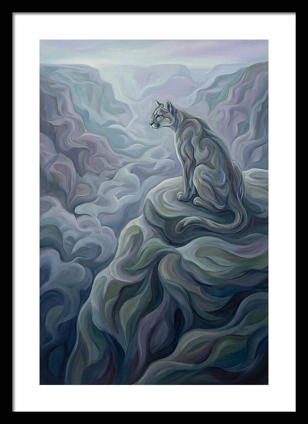 Mountain Lion Overlooking Vast Landscape
