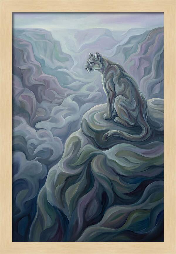 Mountain Lion Overlooking Vast Landscape