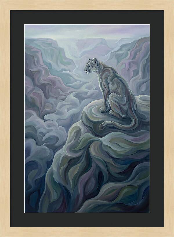 Mountain Lion Overlooking Vast Landscape