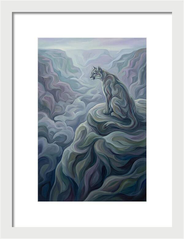 Mountain Lion Overlooking Vast Landscape