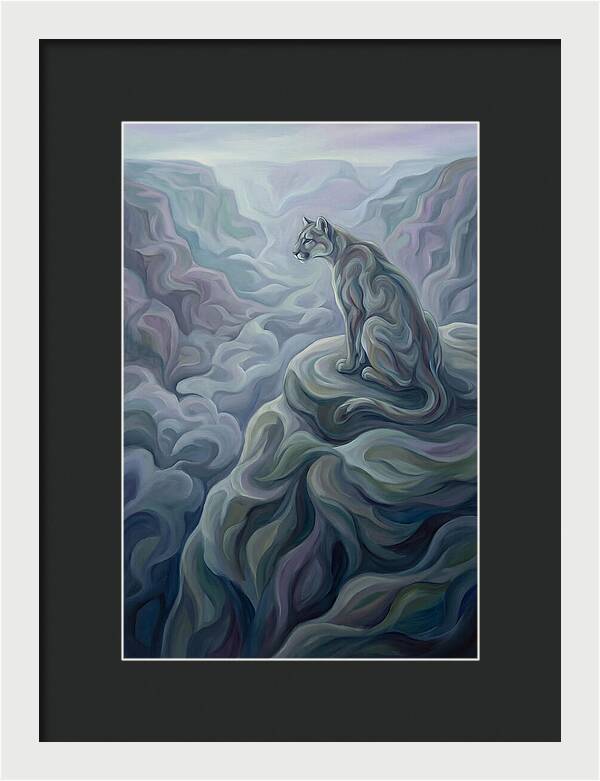 Mountain Lion Overlooking Vast Landscape