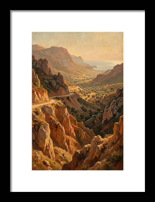 Mountain Pass Overlooking Sea