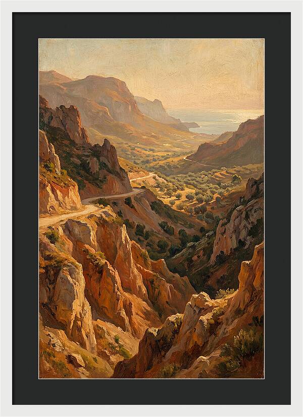 Mountain Pass Overlooking Sea