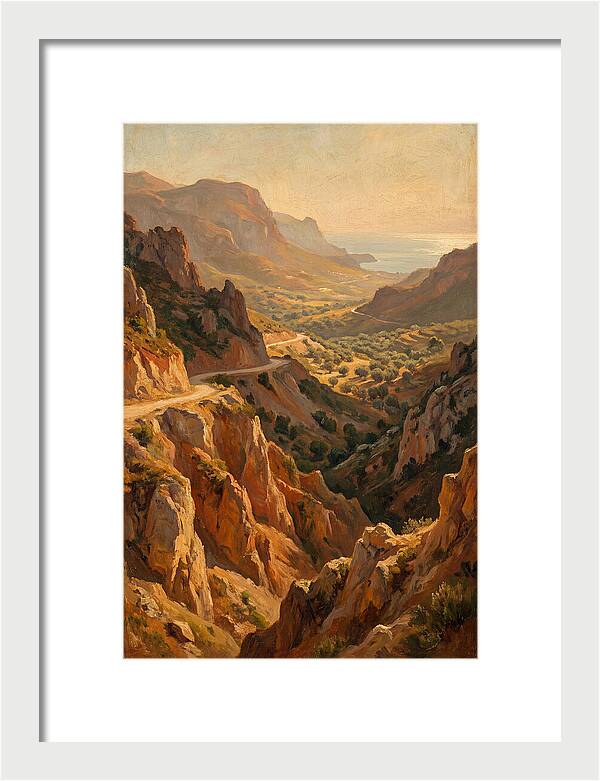 Mountain Pass Overlooking Sea