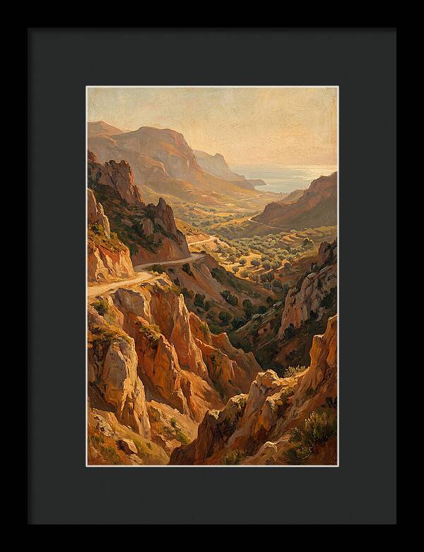 Mountain Pass Overlooking Sea