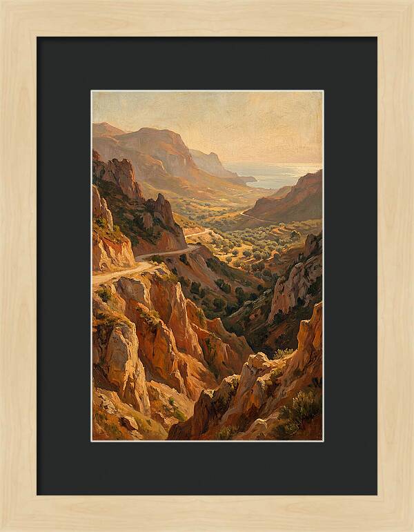 Mountain Pass Overlooking Sea