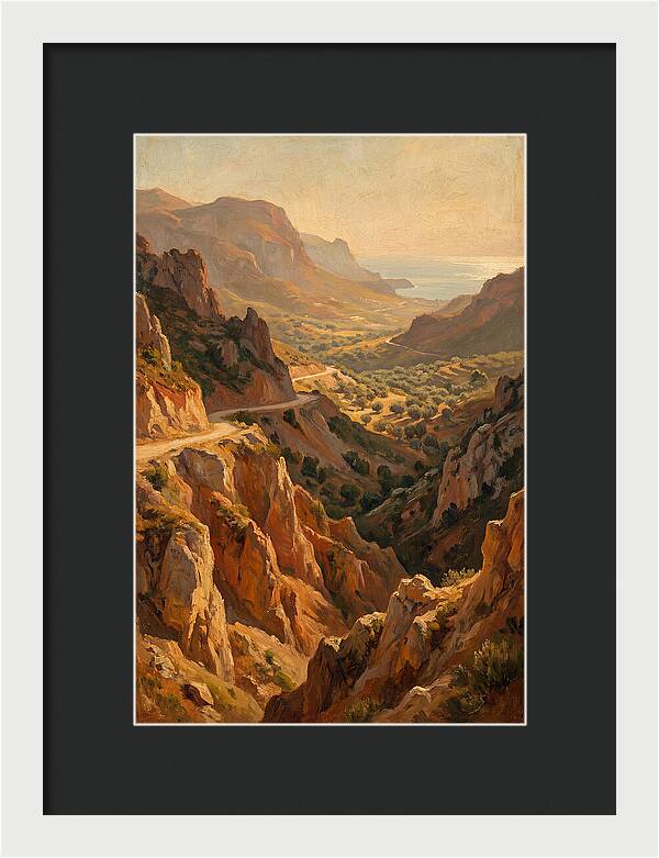 Mountain Pass Overlooking Sea