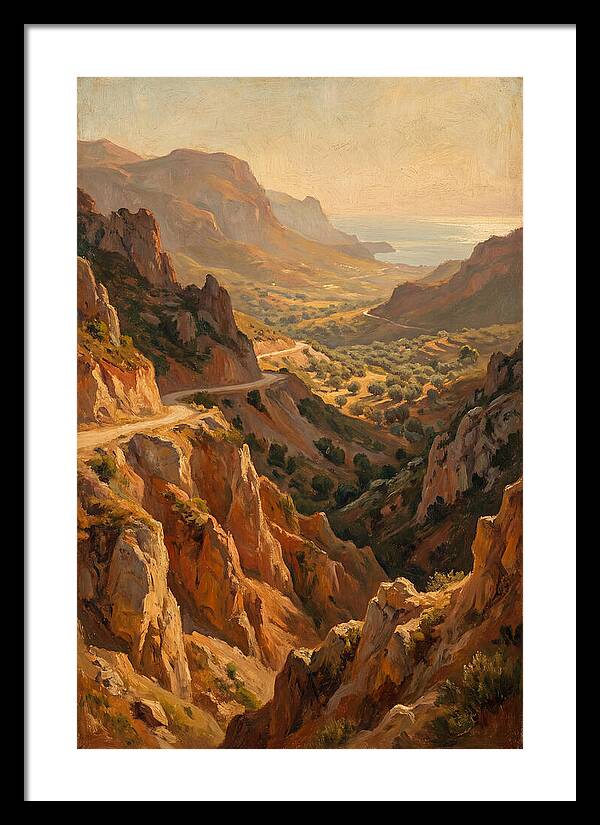 Mountain Pass Overlooking Sea