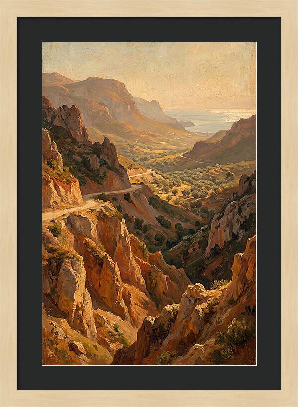 Mountain Pass Overlooking Sea