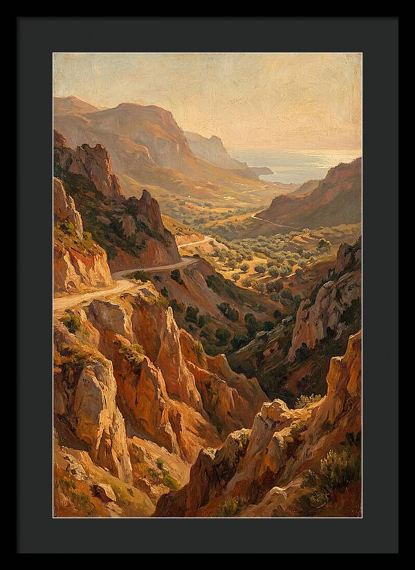 Mountain Pass Overlooking Sea