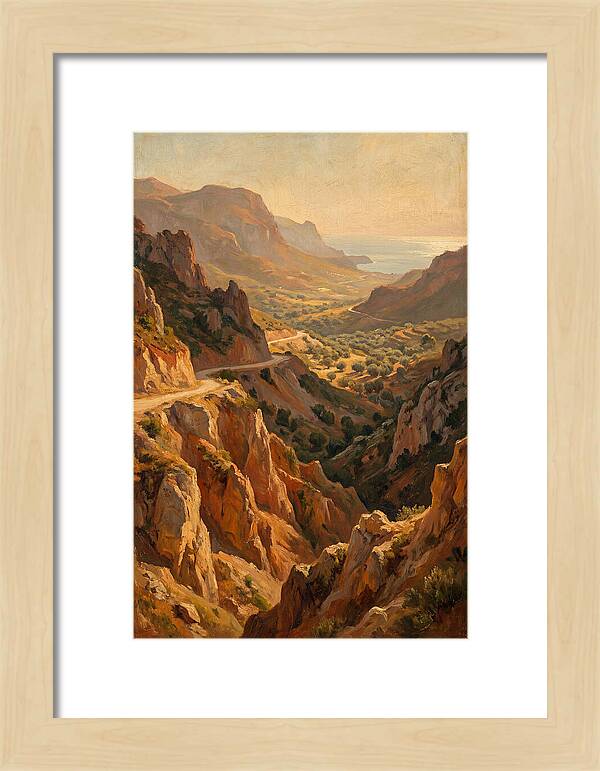 Mountain Pass Overlooking Sea