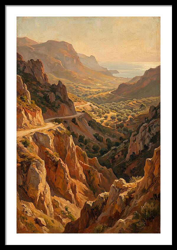 Mountain Pass Overlooking Sea
