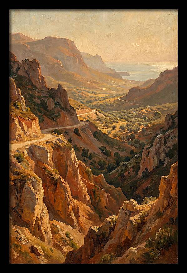 Mountain Pass Overlooking Sea