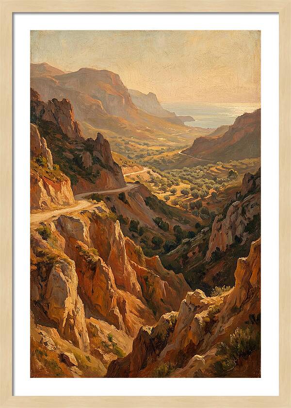 Mountain Pass Overlooking Sea