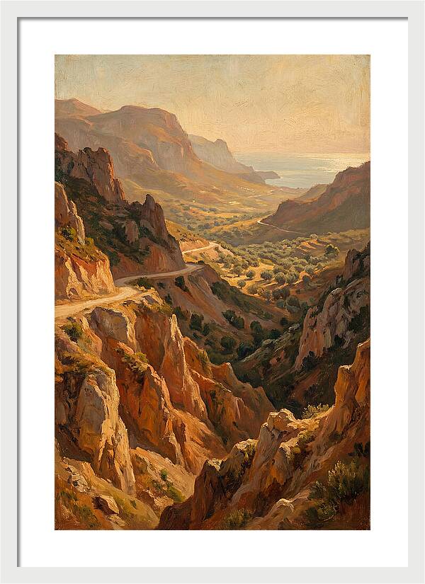 Mountain Pass Overlooking Sea