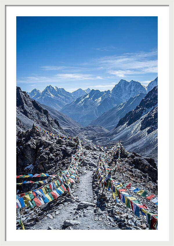 Mountain Pass With Prayer Flags