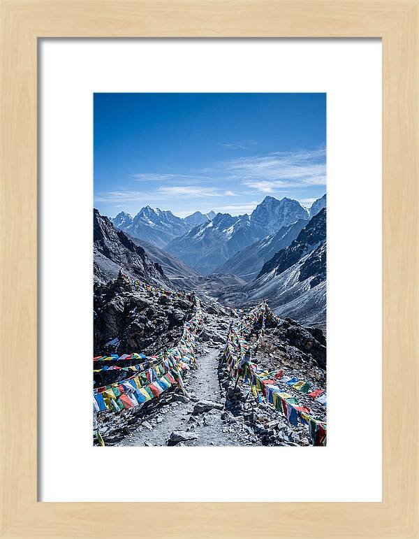 Mountain Pass With Prayer Flags