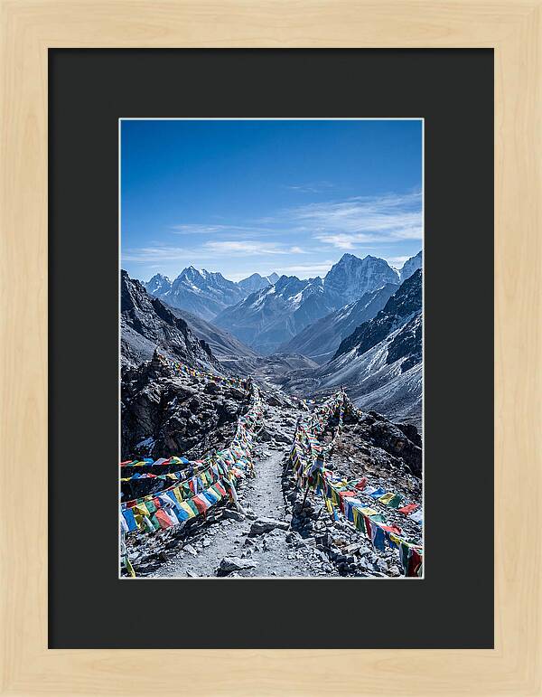 Mountain Pass With Prayer Flags