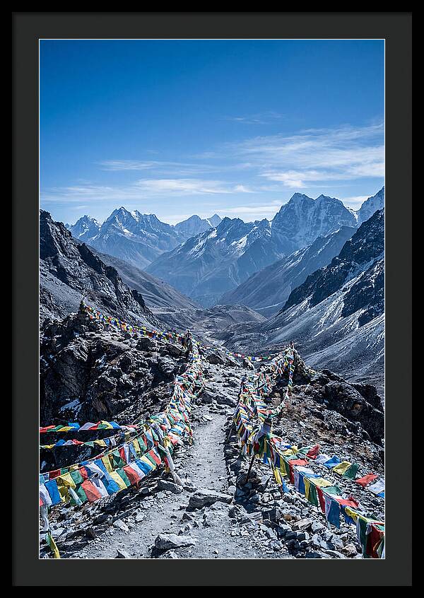 Mountain Pass With Prayer Flags