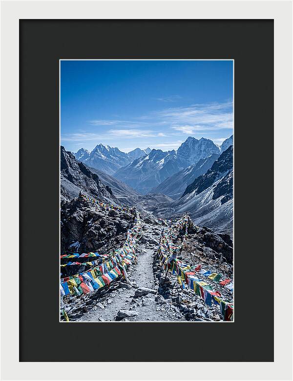 Mountain Pass With Prayer Flags