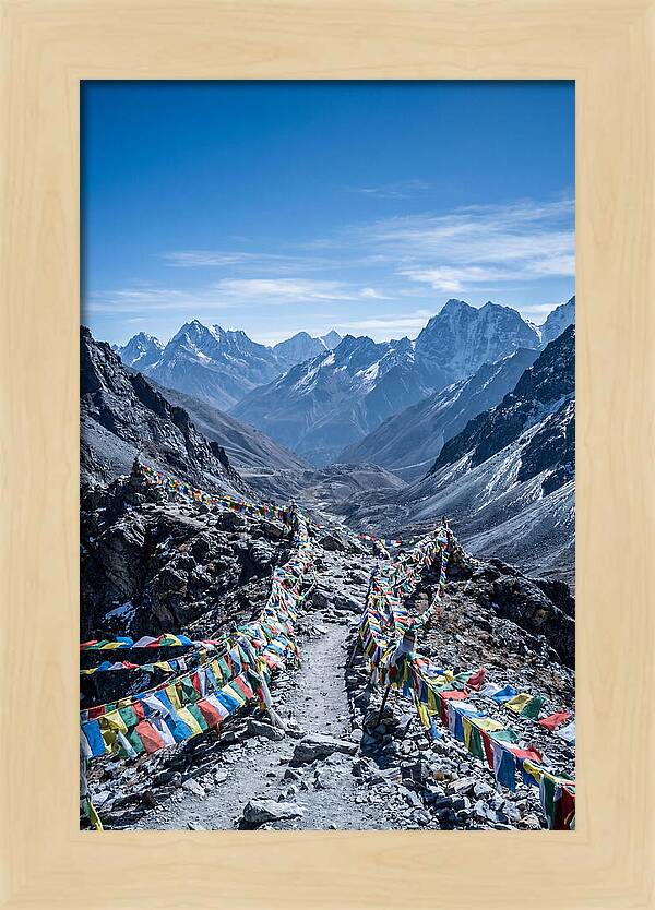 Mountain Pass With Prayer Flags