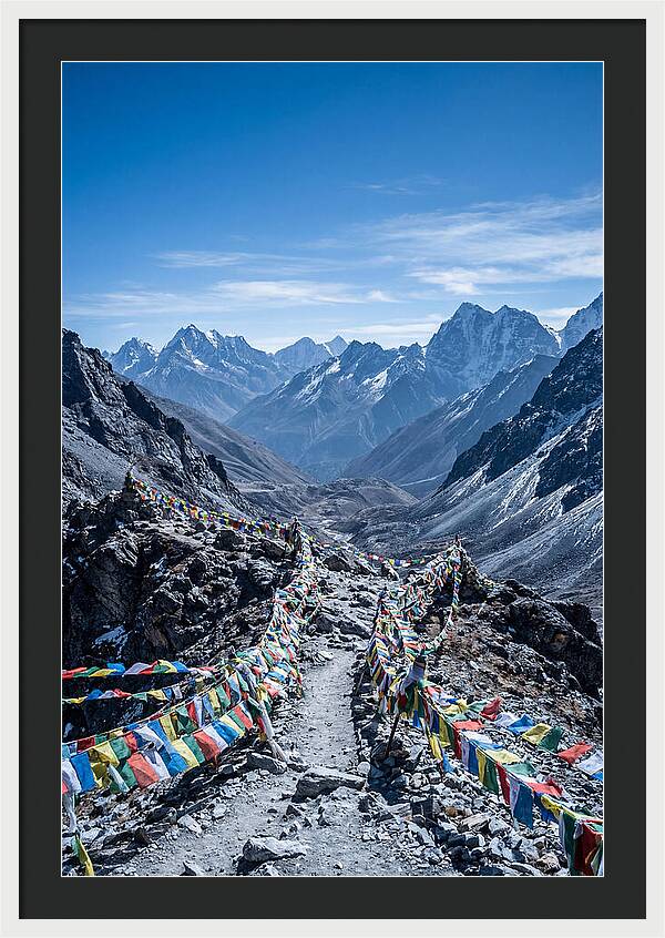 Mountain Pass With Prayer Flags