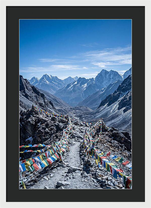 Mountain Pass With Prayer Flags