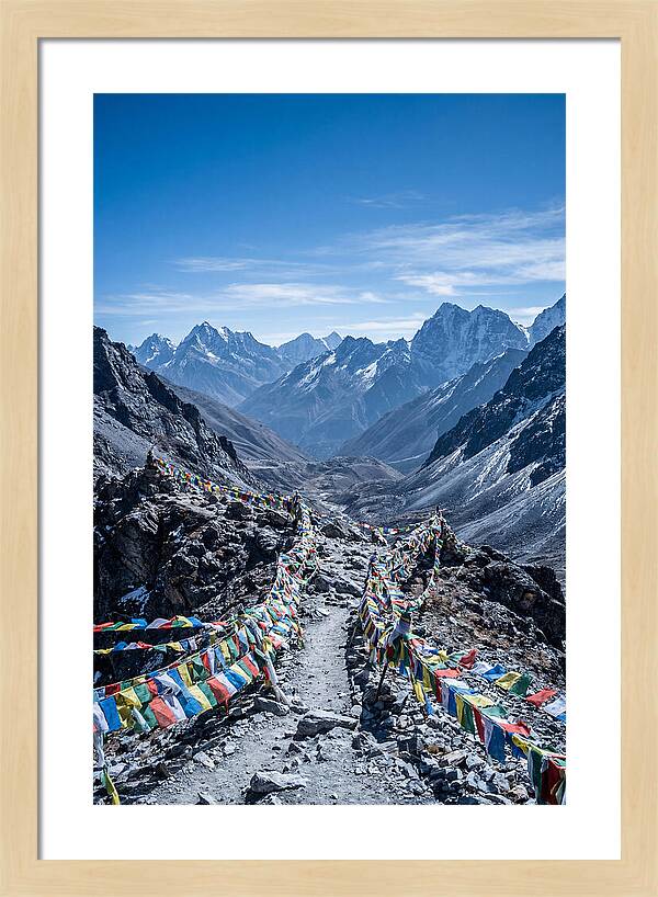Mountain Pass With Prayer Flags