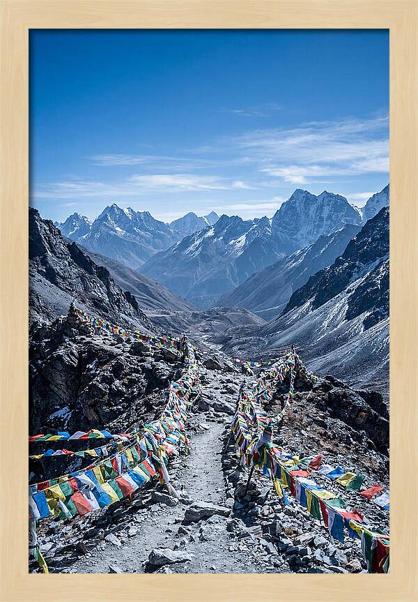 Mountain Pass With Prayer Flags