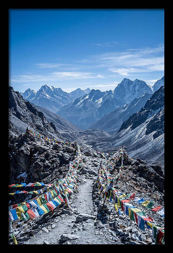 Mountain Pass With Prayer Flags