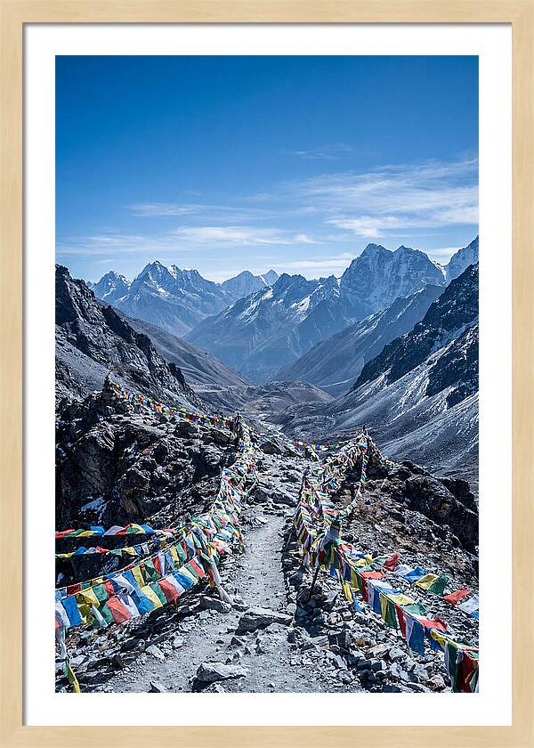 Mountain Pass With Prayer Flags