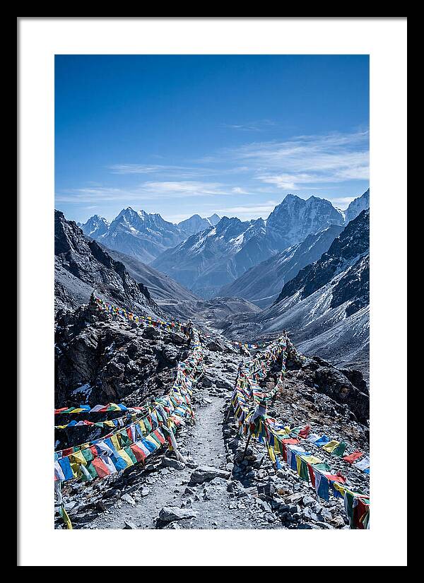 Mountain Pass With Prayer Flags