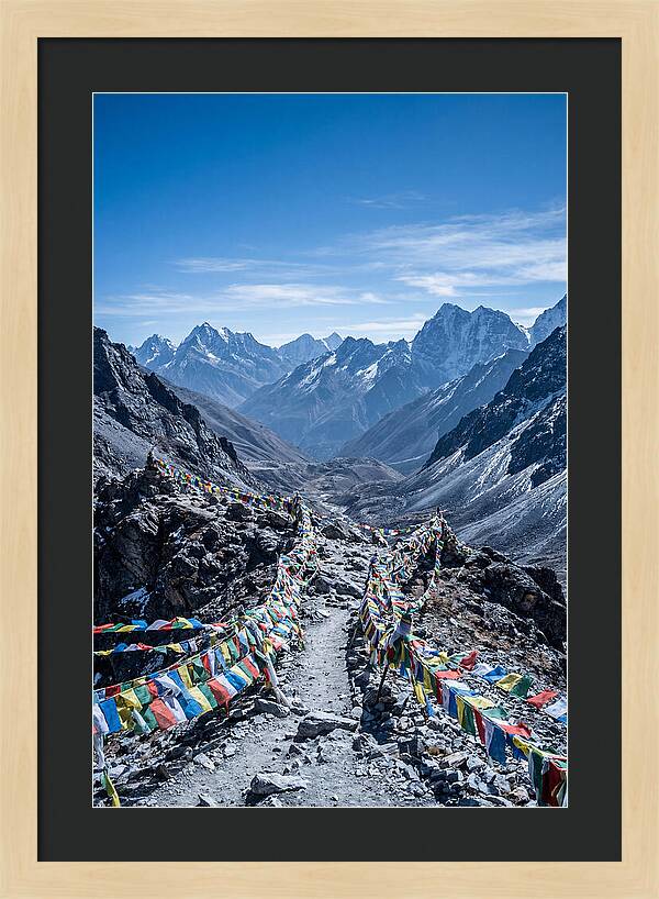 Mountain Pass With Prayer Flags