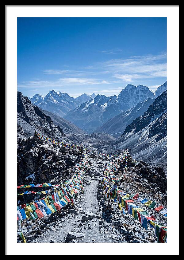 Mountain Pass With Prayer Flags