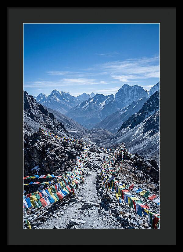 Mountain Pass With Prayer Flags